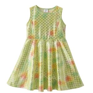 VIKITA Summer Sleeveless Dress Children Mermaid Dress